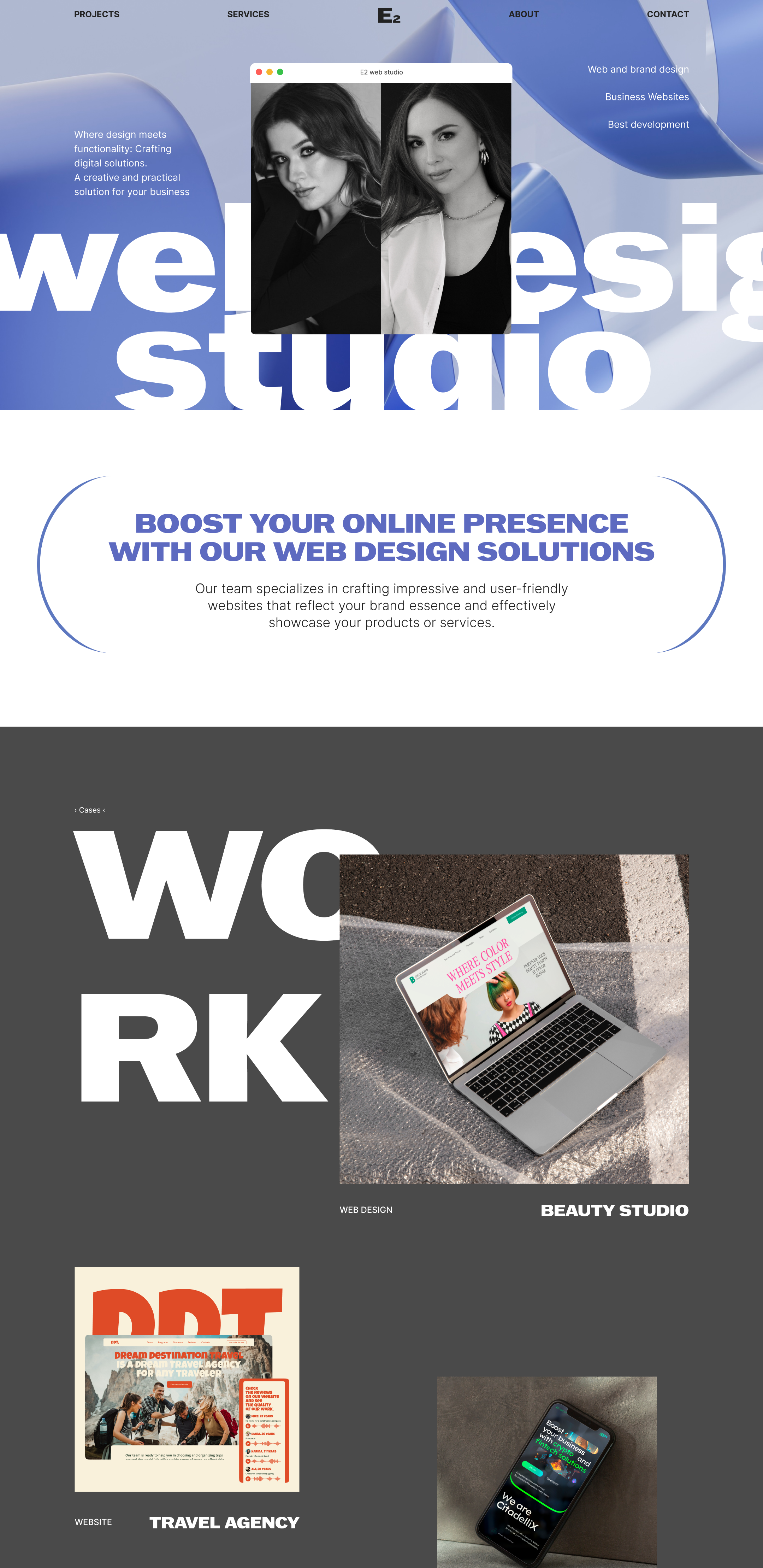 Design concept of the web studio website e commerce landing landing page landingpage web web design web development website website design