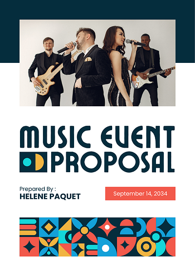 Project 19 - Music Event Proposal abstract bauhaus business concert creative design event event proposal festival graphic design modern music event print print design print template proposal