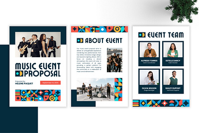 Project 19 - Music Event Proposal abstract bauhaus business concert creative design event event proposal festival graphic design modern music event print print design print template proposal