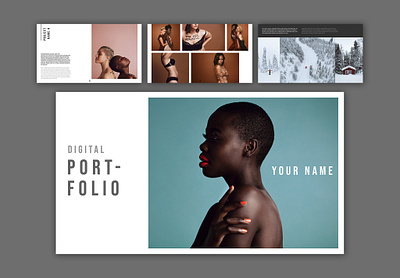 Digital Portfolio Layout (Download) freelancer indesign photographer pitch deck project slide