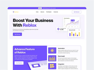 AI SaaS Landing Page UI ai saas website analytics b2b clean ui minimal design saas saas elements saas landing page saas web ui