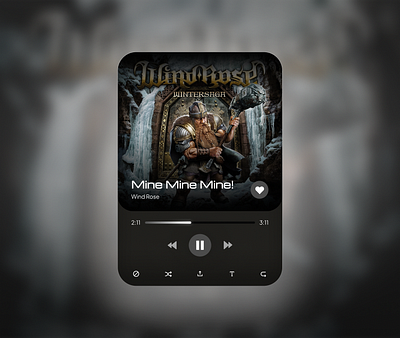 Music Widget graphic design ui