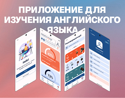 Дизайн приложения Easy English app design mobile ui ux web