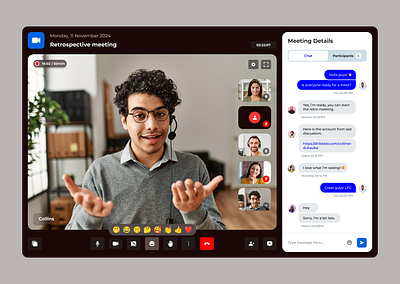 Facelink- Video Calling Application meeting product design ui ux video calling