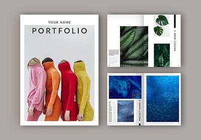 Minimalist Portfolio Layout (Download) booklet brochure editorial graphic design indesign photography proposal