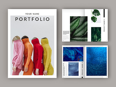 Minimalist Portfolio Layout (Download) booklet brochure editorial graphic design indesign photography proposal