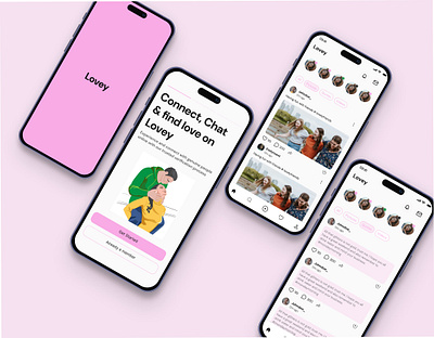 Lovey Social App/Dating Site ui