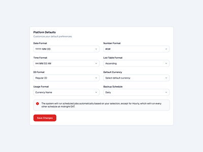 Select Defaults Dialog ♦️ design dialog input minimal modal popup saas select ui web design