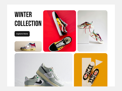 Online Shoes - Collection Section 🔥 design illustration landing page mobile app product design shoes shoes graphics shoes landing page shoes web design shoes website shoes website design ui ui design uiux design user interface user re ux ux design ux research website design