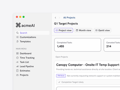 Project Management Application app design dashboard design system detail macos product design project management sketch ui ux