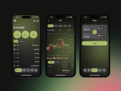 Crypto exchange - mobile app concept app design mobileapp ui ux