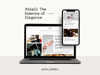 Abiail: The Essence of Elegance canva design figma landing page product design ui uiux uiux design ux