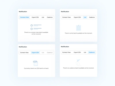 Notification/Progress Ui batch clodura clodura.ai download empty state icons illustration notification progress prospect sandeep mandloi updates upload