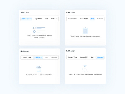 Notification/Progress Ui batch clodura clodura.ai download empty state icons illustration notification progress prospect sandeep mandloi updates upload