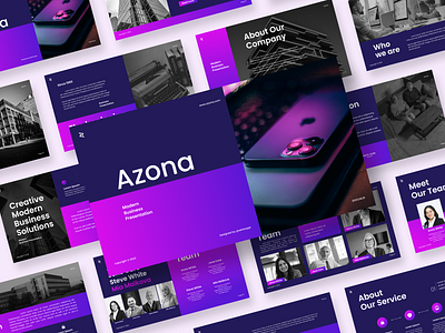 Azona - Presentation (Gradient) animation apple keynote brand deck design google slide google slides graphic design keynote modern presentation motion graphics pitch deck powerpoint powerpoint presentation presentation presentation design presentation template slide template