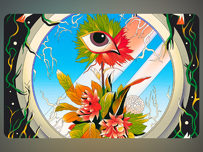 Blooming Flower Eyes abstract ai art art design blooming character colorful digital art digitalillustration eyes floral illustration flower garden greenery illustration illustrator nature plant sky vector