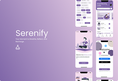 Serenify - Meditaton Application design meditation app ui uiux ux