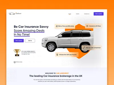 Car Insurance Quotes - Quick, Easy, and Tailored Just for You! agents car insurance cars compare insurance easy quotes fast hero page insurance landing page pricing quotes ui design uiux van