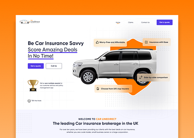 Car Insurance Quotes - Quick, Easy, and Tailored Just for You! agents car insurance cars compare insurance easy quotes fast hero page insurance landing page pricing quotes ui design uiux van