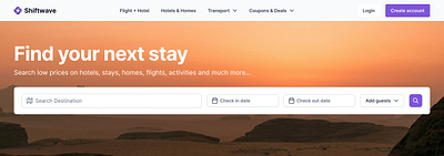 Stunning Hero Section Design for Travel & Accommodation Booking autolayout branding ctabuttons design figmadesign hero section illustration responsivedesign ui uidesign uxdesign website template