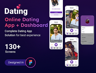 Online Dating App & Dashboard admin dashboard app dashboard app development dating app dating service mobile app template online dating platform social networking user management