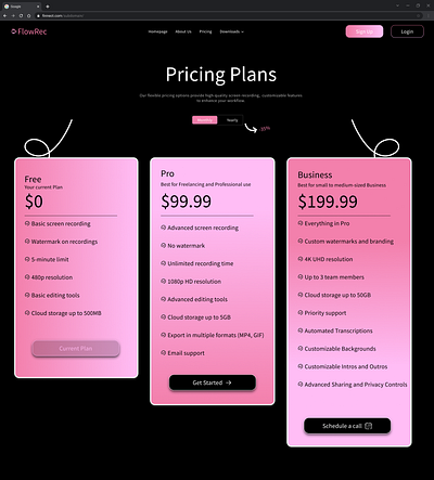 Pricing Section design pricing plan ui