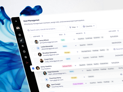 User Management - Redesign admin admin panel admin side blue dashboard interface interface design light theme permissions table ui user user management user permissions uxui design web web design