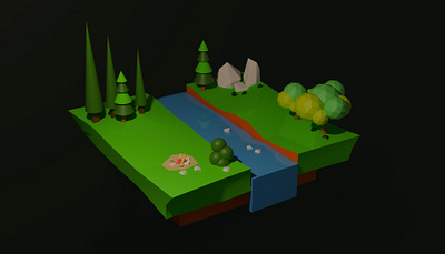 LowPoly forest! blender lowpoly