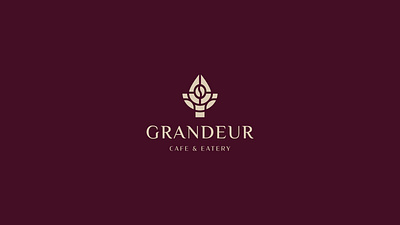 Grandeur cafe Logo 3d brandidentity branding cafe design graphic design illustration logo monogram motion graphics typography