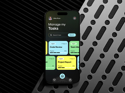 Task Management Mobile App android clean dark dark theme design interface ios light minimal mobile mobile app mobile design mobile interface mockup muhammad ali task task management task management mobile app ui ux