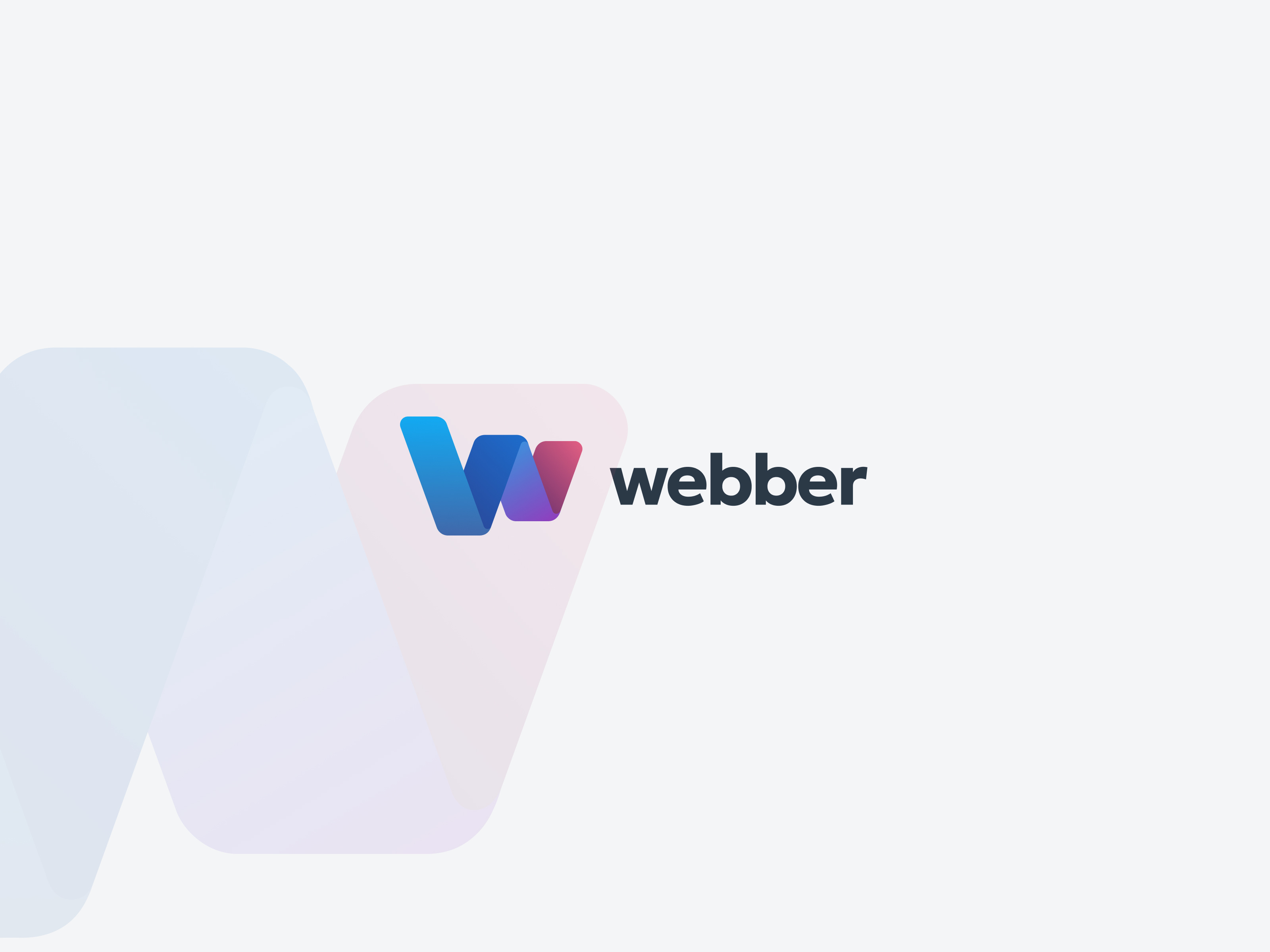 Webber by Jejak Creativate - Branding Design 🏷️ agency logo alphabet blue blue sky branding branding concept dark blue logo logo design purple w web webber