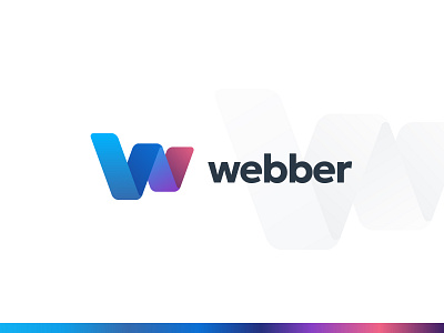 Webber by Jejak Creativate - Logo Design agency logo alphabet blue blue sky branding branding concept dark blue logo logo design purple w web webber