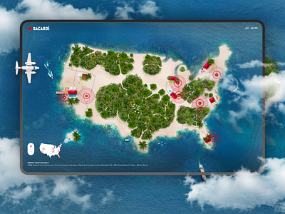 Casa Bacardi Festival Map bacardi color interactivemap island map mobile moder uxui