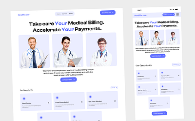 Health care Website design dailyui design health care