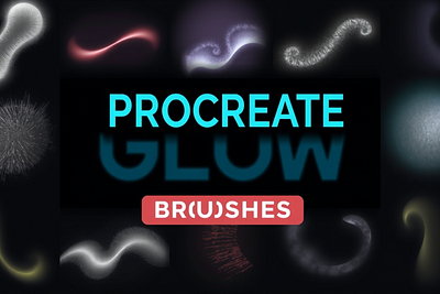 20+ Procreate Glow Brushes font sans serif graphic design illustration logo