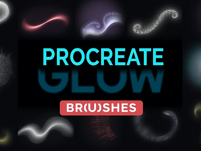 20+ Procreate Glow Brushes font sans serif graphic design illustration logo