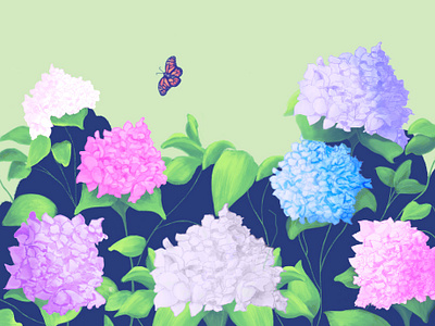 Flower Garden Illustration digital illustration digital painting illustration nature illustration