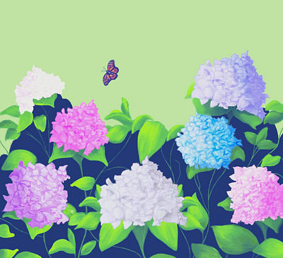 Flower Garden Illustration digital illustration digital painting illustration nature illustration