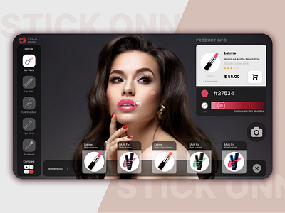 Virtual Lipstick Try-On AR App ai ar argumented reality cosmetics fashion help kiosk app retail retail app shopping ui ux xr