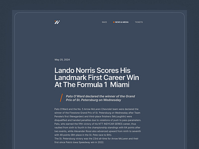 Blog Article Layout articledesign dark layout moder text typography ui webdesign