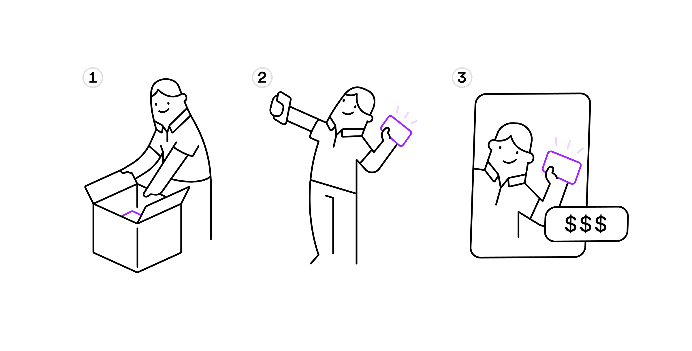 Example of Mascot Character Illustrations Set