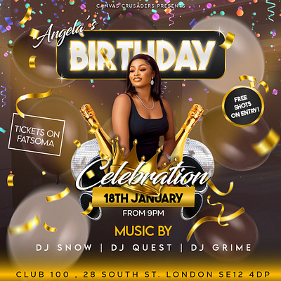 Birthday Flyer Design Concept advertisement birthday birthdayflyer flyer flyerdesign graphic design