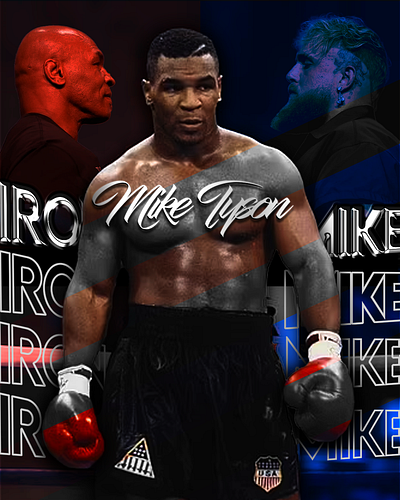 Iron Mike Tyson Poster adobe photoshop boxing boxing event graphic design photoshop sports sports design