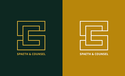 Spaeth & Counsel brand brand design brand identity branding branding design college design geometric gold graphic design green lawyer lawyer logo legal logo logo design logotype new york nyc visual identity