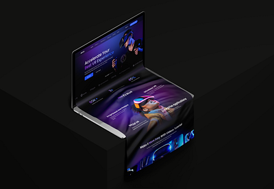 A Virtual Reality Store Landing Page arvr black design landingpage page ui ux virtualreality vr website