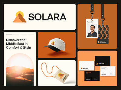 SOLARA | Travel Logo, Brand Identity & Branding airplane logo brand guidelines brand icon brand identity branding graphic design holiday logo logo design modern logo tour logo tourism logo travel travel agency travel branding travel logo travelling trip visual identity web design