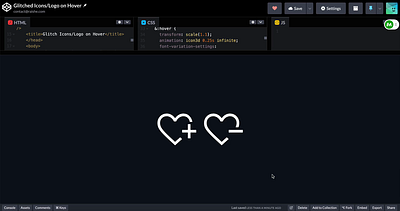 Glitched Icons/Logo on Hover - Codepen codepen css effect glitch hover html icons material