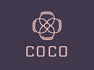 Coco flowershop logo branding graphic design logo