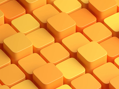 Yellow blocks 3d abstract animation background blender blocks branding cover cubes data design endless geometric loop minimalist render shape simple template yellow