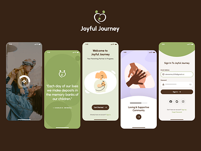 Joyful Journey- Parenting App design illustration ios iphone mobileapp parenting ui ux visual design